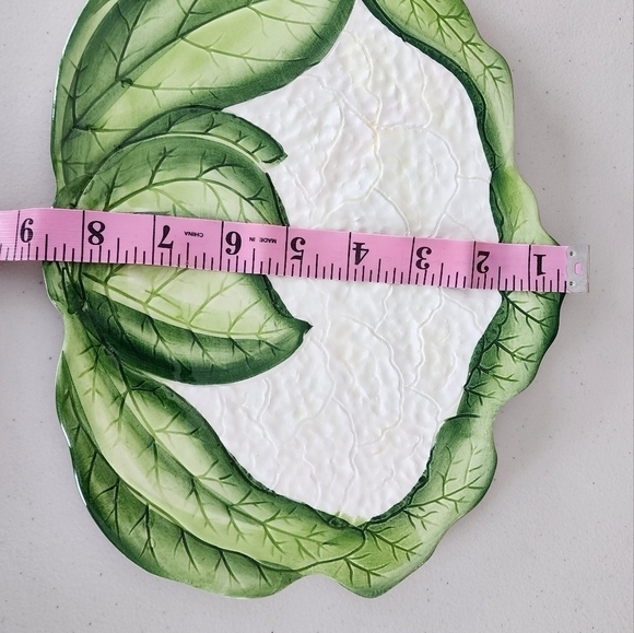 VNTG Majolica Late 20th Century Bordallo Pinheiro Cabbageware Serving Platter. - Picture 5 of 10